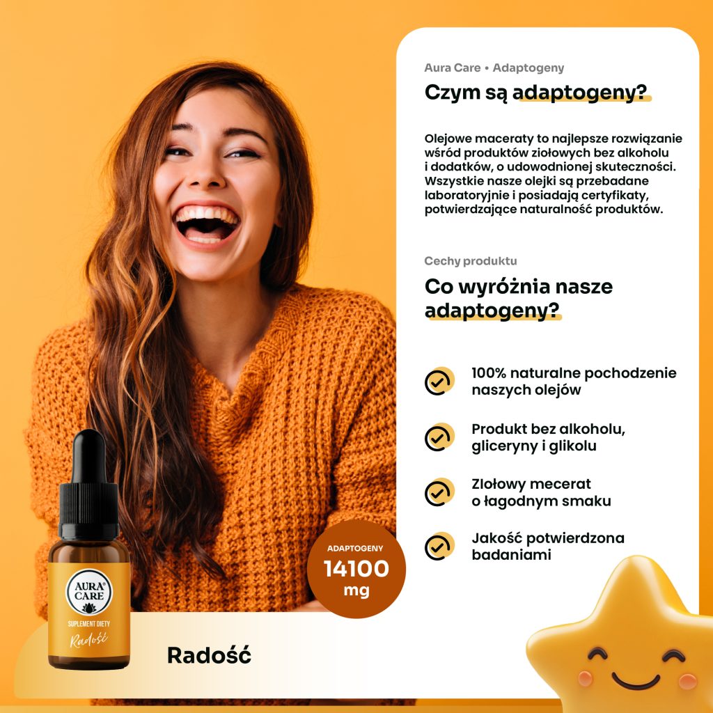Adaptogeny na energię i witalność – maca i żeń-szeń Aura Care