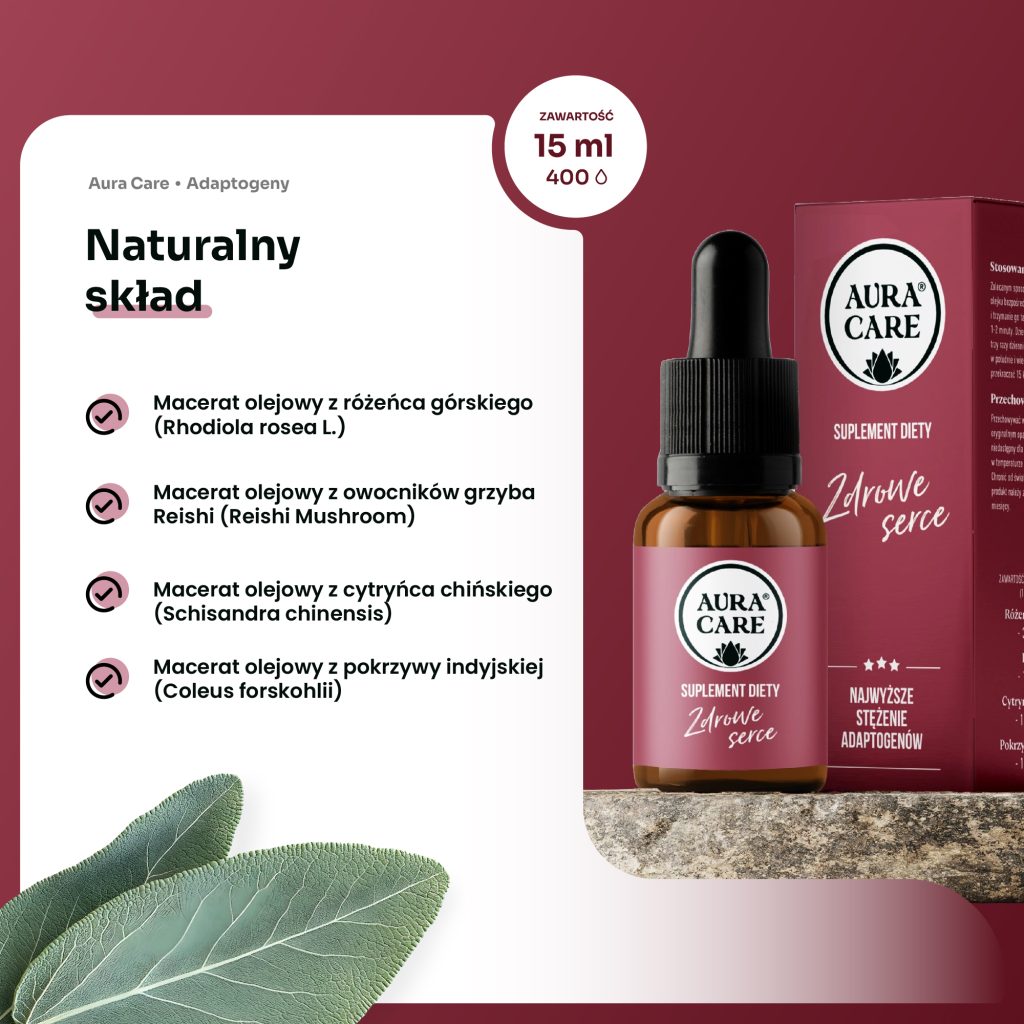 Różeniec górski, reishi i cytryniec – adaptogeny na serce
