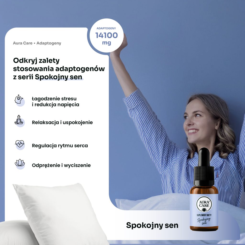 Naturalne adaptogeny na sen – ashwagandha i melisa Aura Care
