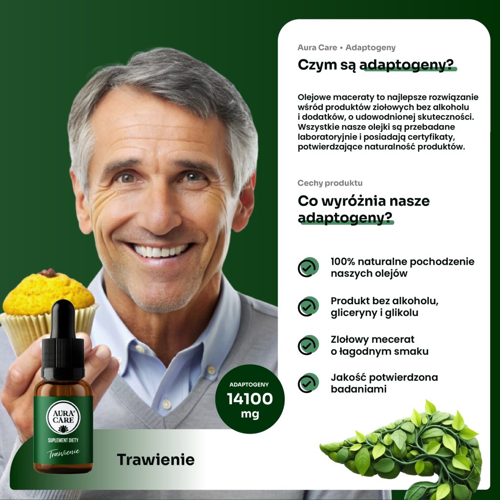 Adaptogeny wspierające pracę jelit i układu pokarmowego
