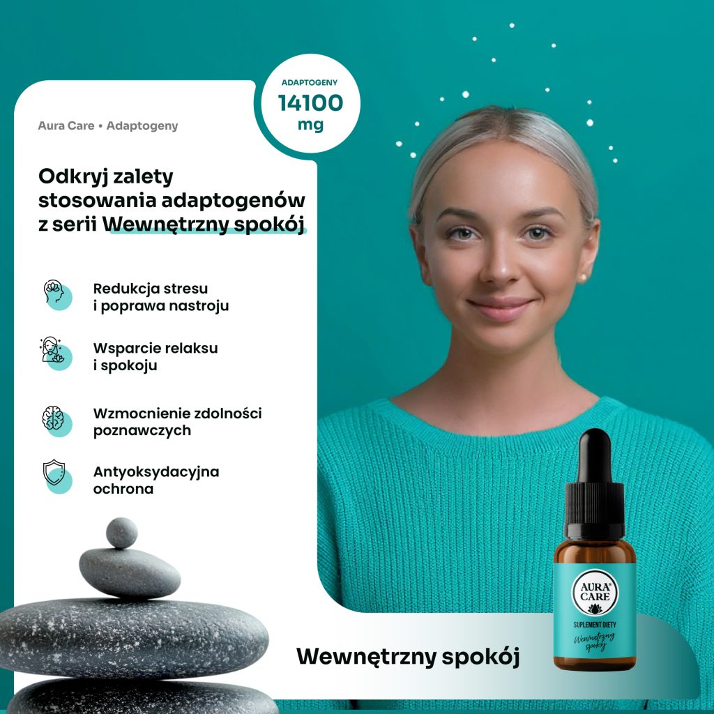 Krople na stres i niepokój – Aura Care Wewnętrzny Spokój