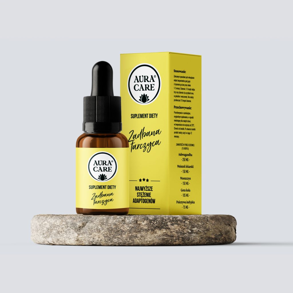 Aura Care Zadbana Tarczyca adaptogeny 14100 mg – krople na tarczycę i hormony