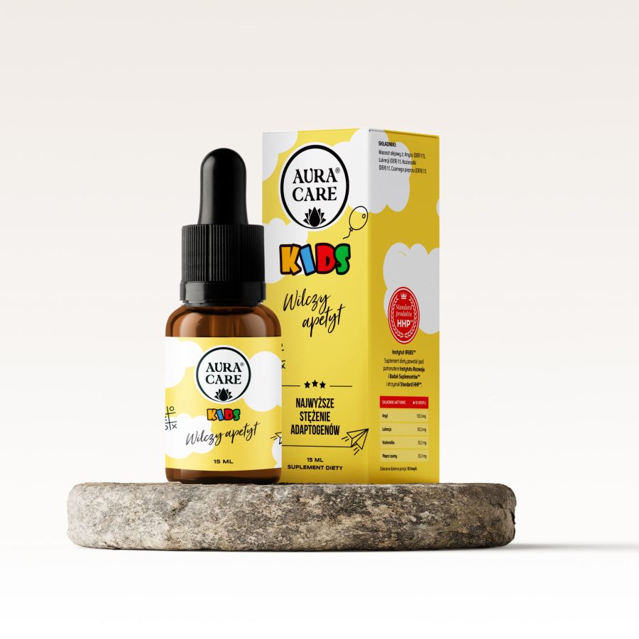 Wilczy apetyt Anyż, Lukrecja, Kozieradka, Pieprz czarny Adaptogeny Aura Care KIDS | 14100 mg