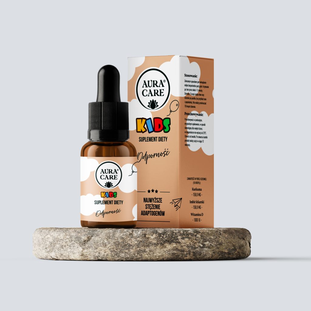 Aura Care Kids odporność adaptogeny 14100 mg – krople na odporność dzieci