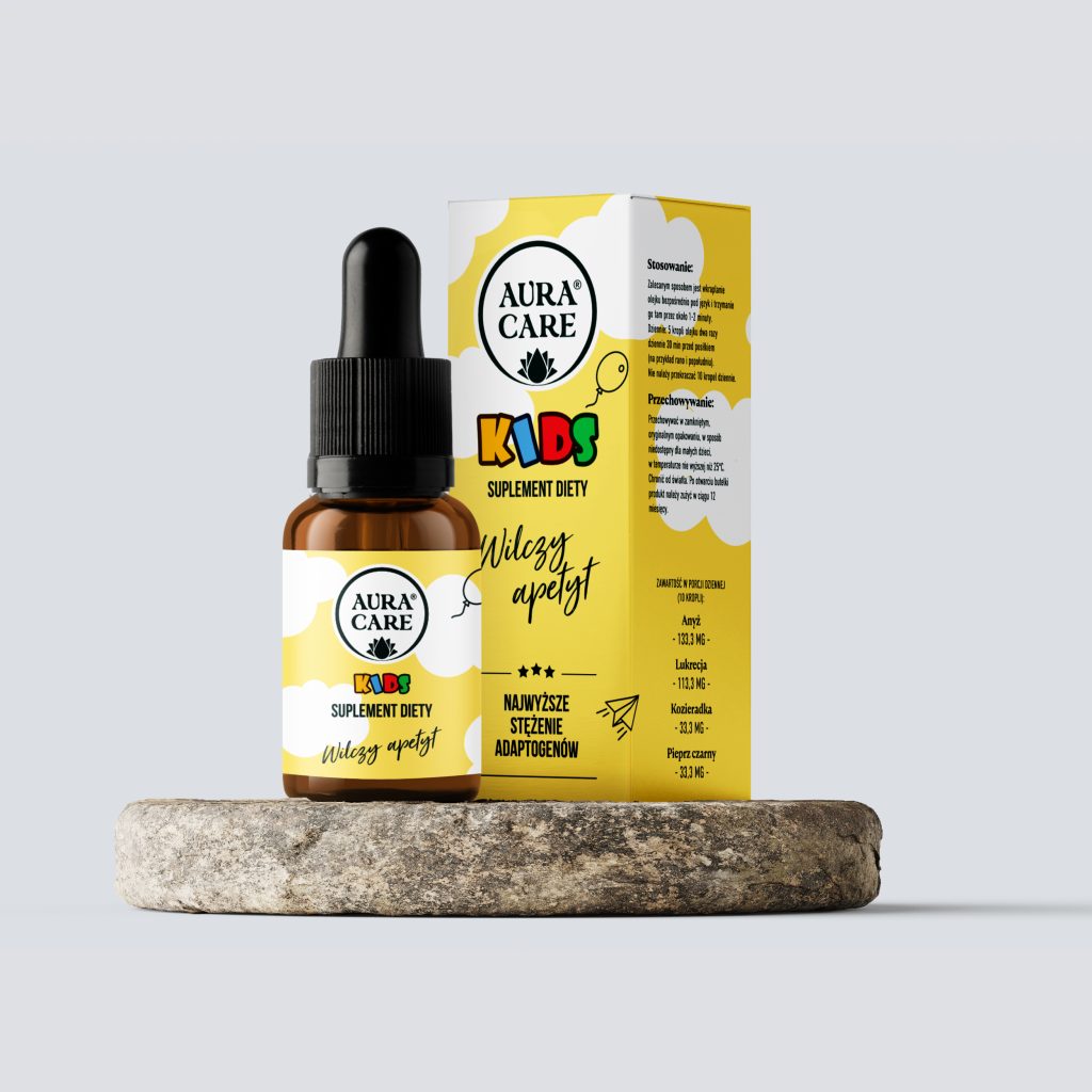 Aura Care Kids Wilczy Apetyt adaptogeny 14100 mg – krople na apetyt u dzieci