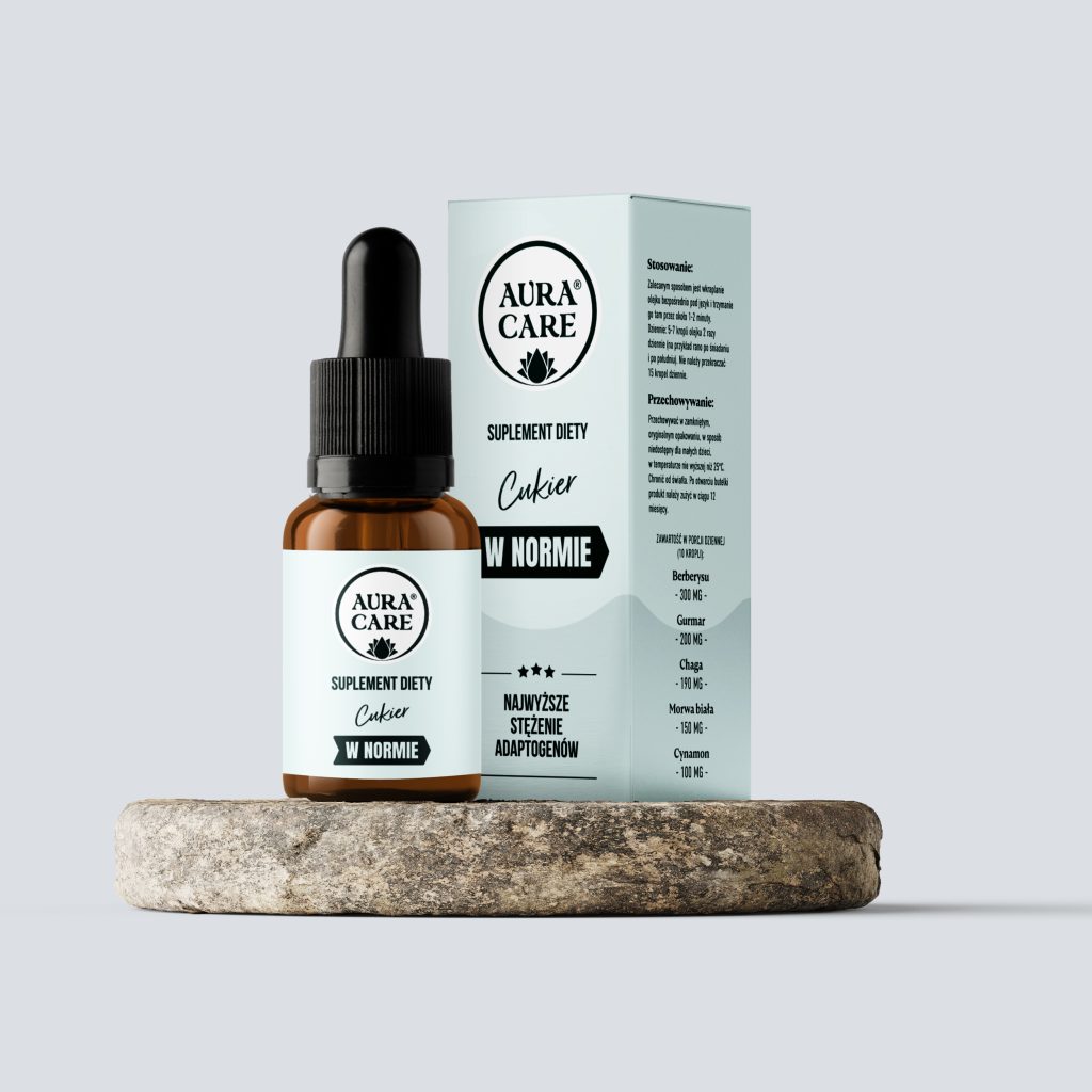 Aura Care cukier w normie adaptogeny 14100 mg – krople na poziom cukru