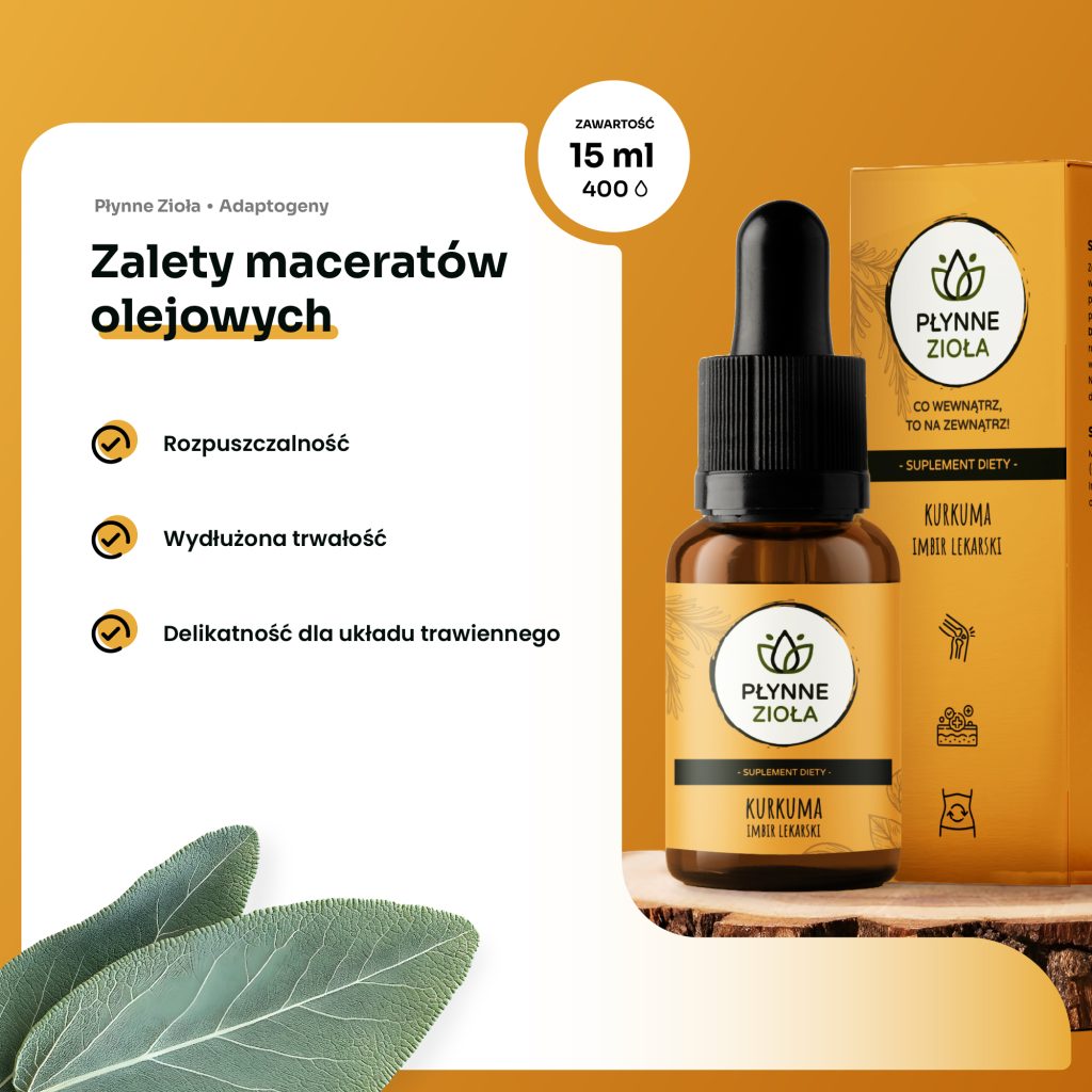 Naturalne krople przeciwzapalne – kurkuma i imbir