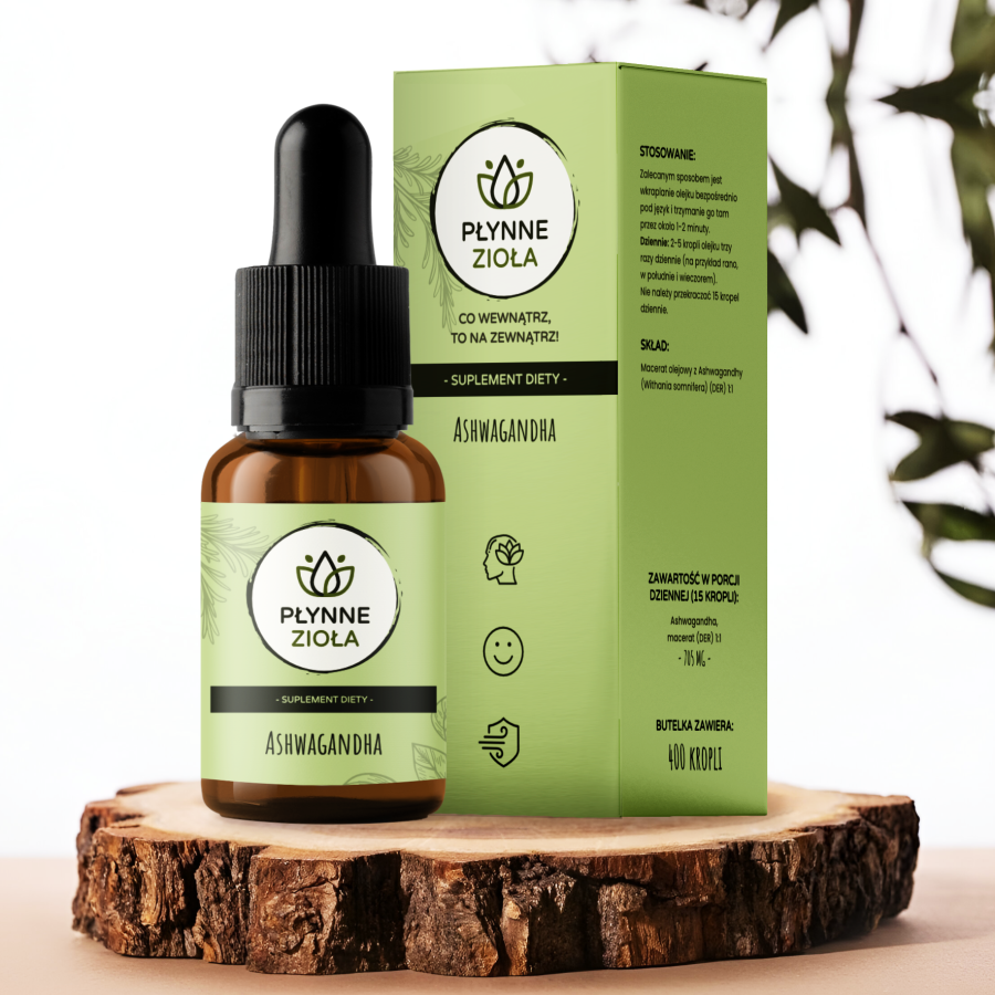 <b>ASHWAGANDHA</b> <br>Ashwagandha | 14100 mg<br> <small>PREMIUM, BADANIA, CERTYFIKATY</small>