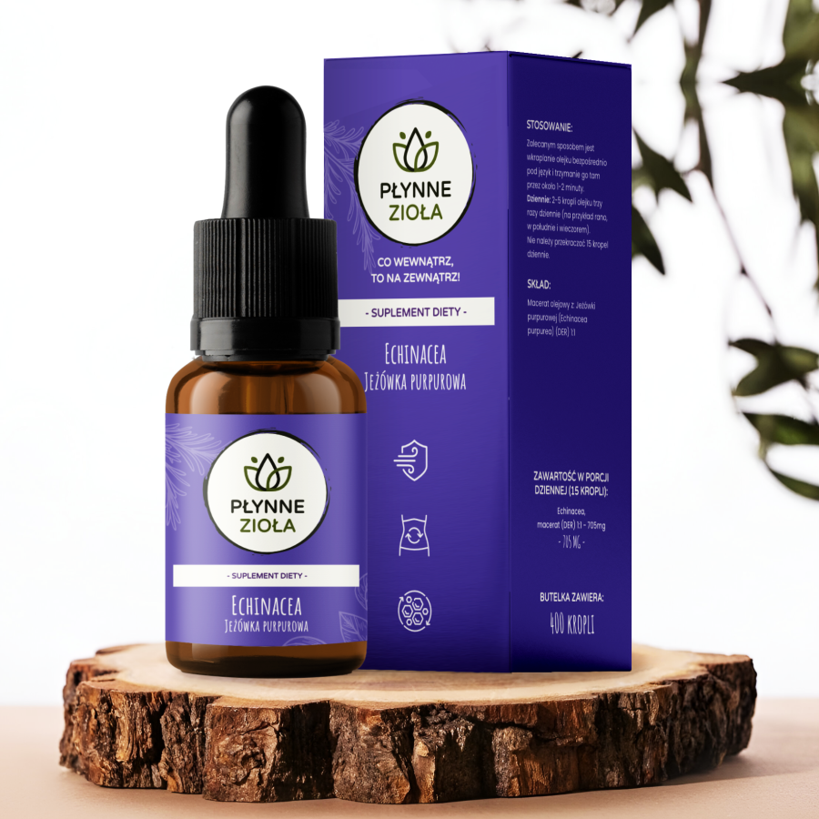 <b>ECHINACEA</b><br>  Jeżówka purpurowa | 14100 mg<br><small>    PREMIUM, BADANIA, CERTYFIKATY</small>