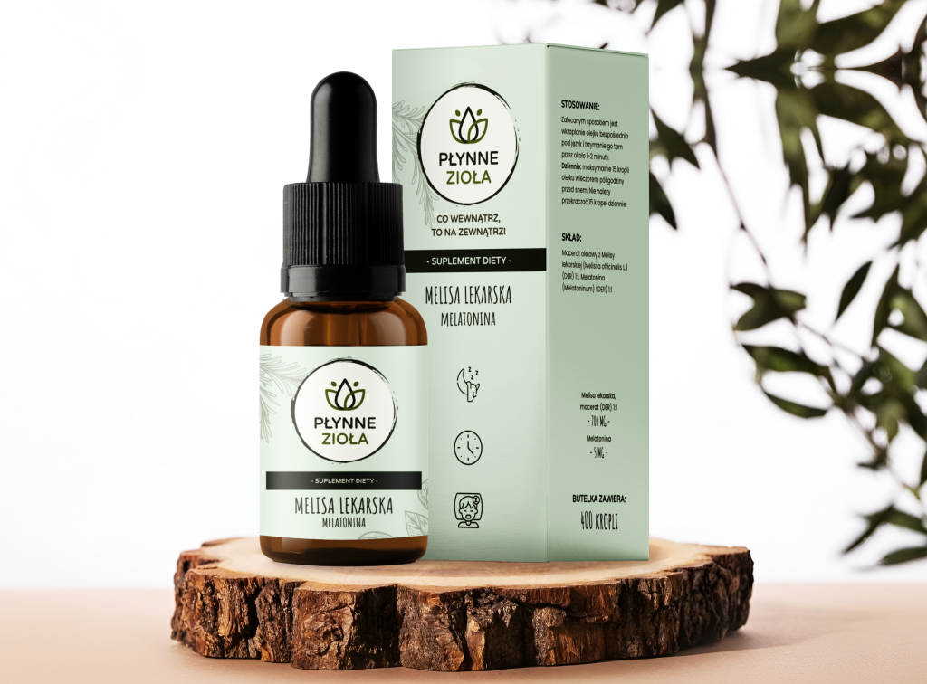 Aura Care melisa i melatonina adaptogeny 14100 mg – krople na sen i zasypianie