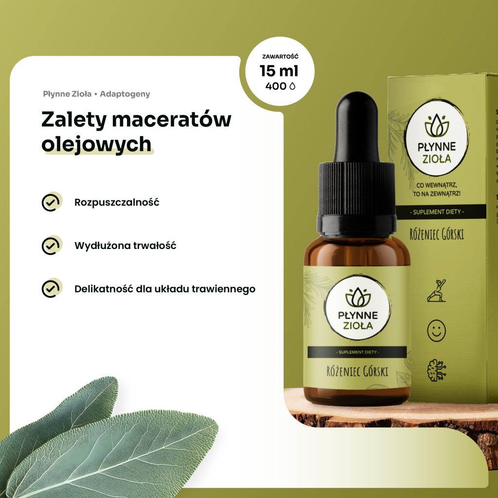 Krople z różeńca górskiego na stres i równowagę emocjonalną