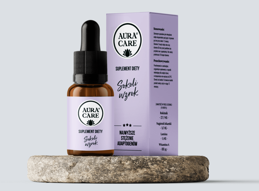 Aura Care Sokoli Wzrok adaptogeny 9200 mg – krople na wzrok i ochronę oczu