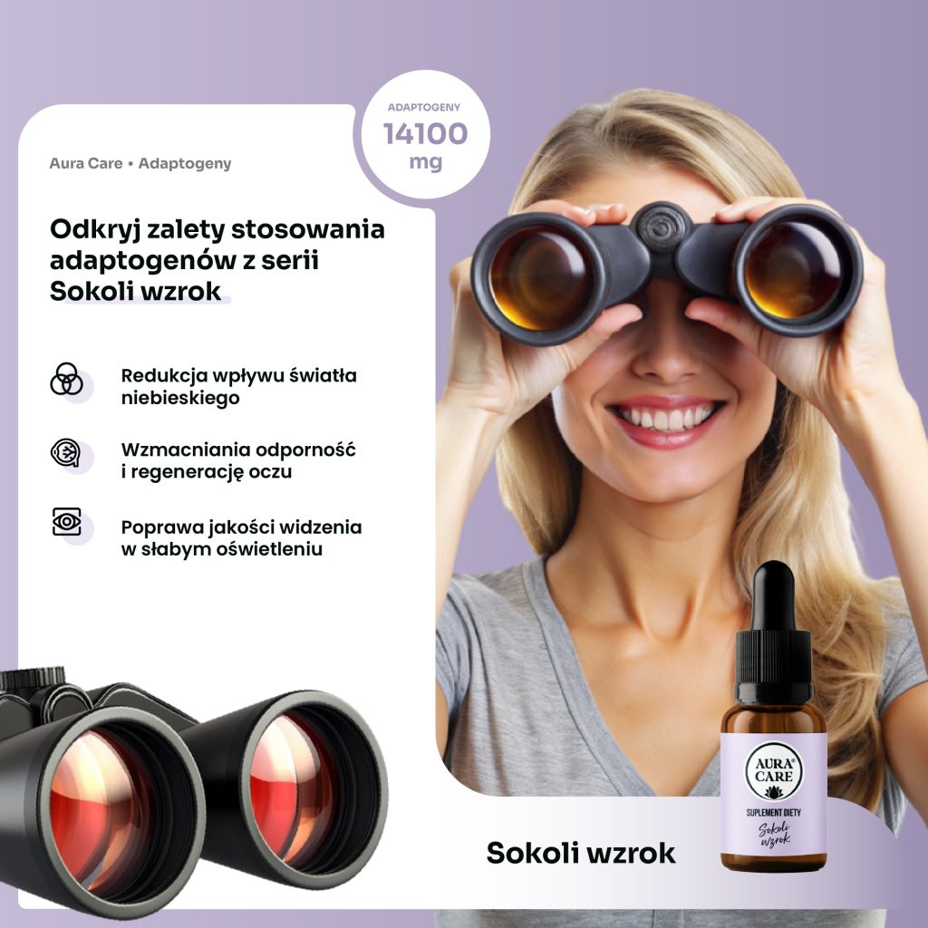 Naturalne adaptogeny na wzrok – luteina i witamina A Aura Care