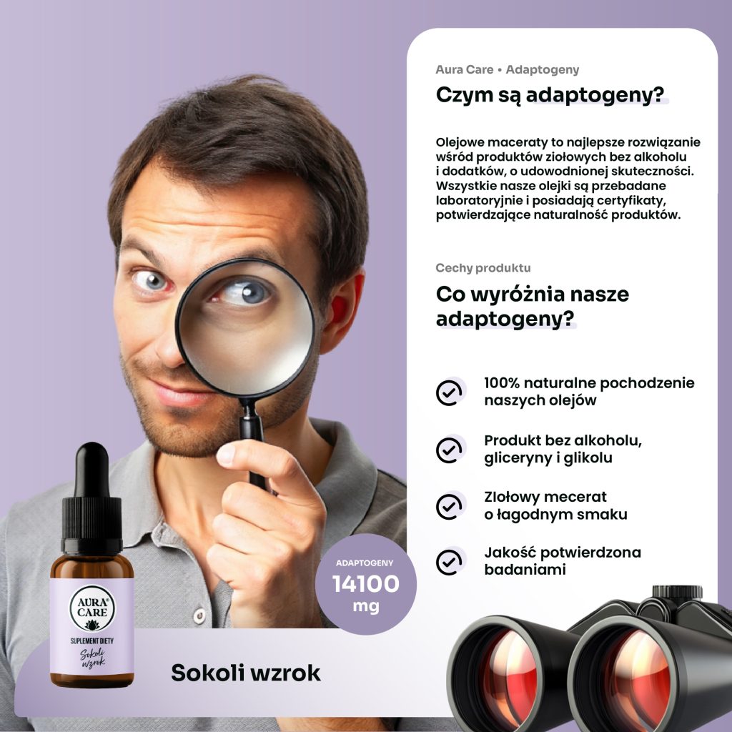 Krople wspierające ostrość widzenia i zdrowie oczu