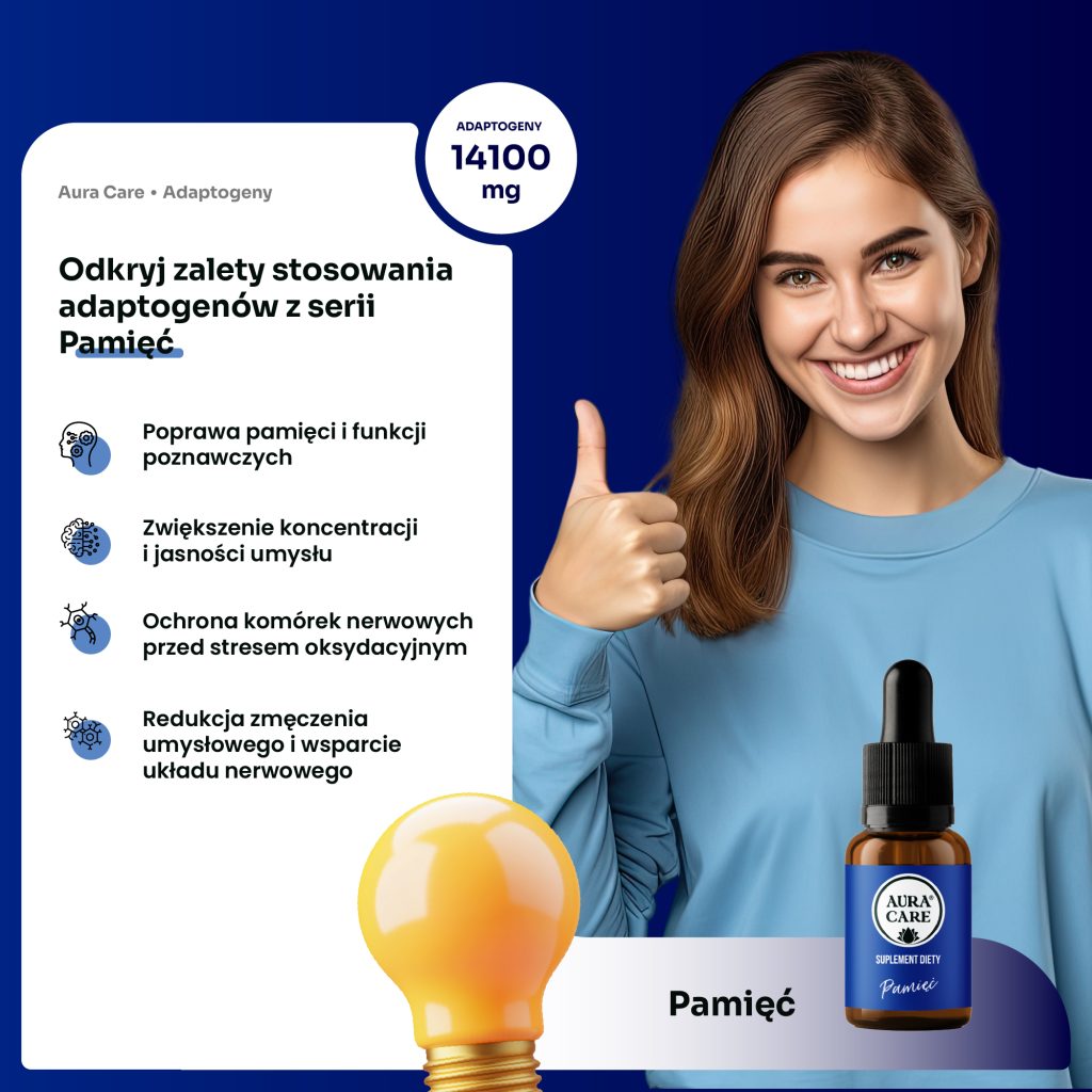 Naturalne adaptogeny na pamięć i koncentrację – Aura Care
