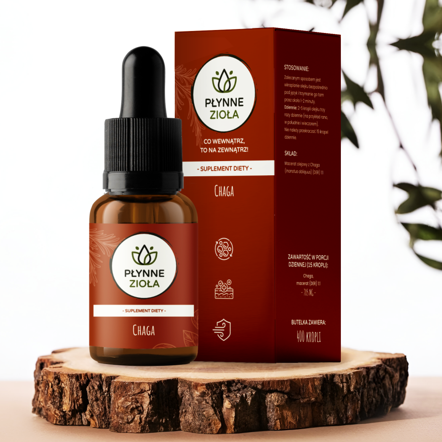 <b>CHAGA</b><br> Chaga | 14100 mg<br><small> PREMIUM, BADANIA, CERTYFIKATY</small>