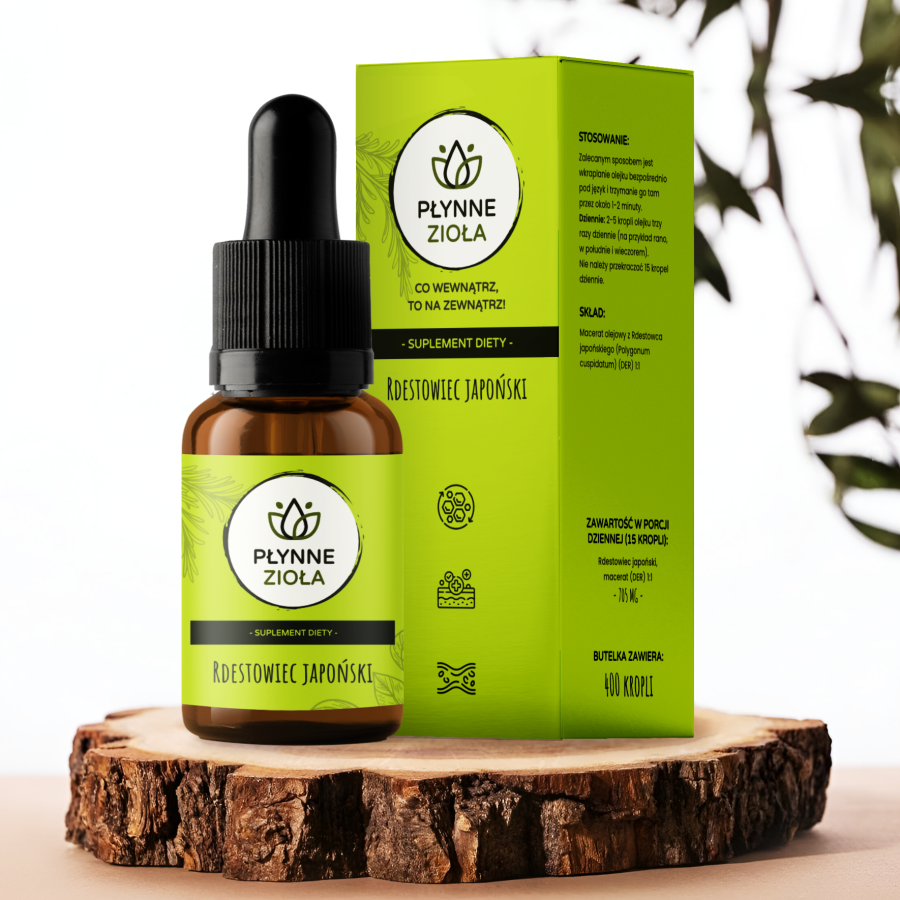 <b>RDESTOWIEC JAPOŃSKI</b><br> Rdestowiec japoński | 14100 mg<br><small> PREMIUM, BADANIA, CERTYFIKATY</small>