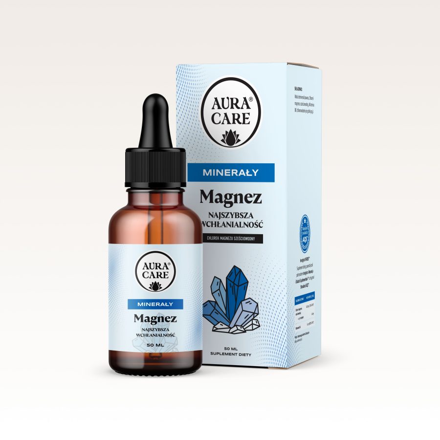 Magnez w kroplach Bioaktywna forma Minerały Aura Care | 50 ml