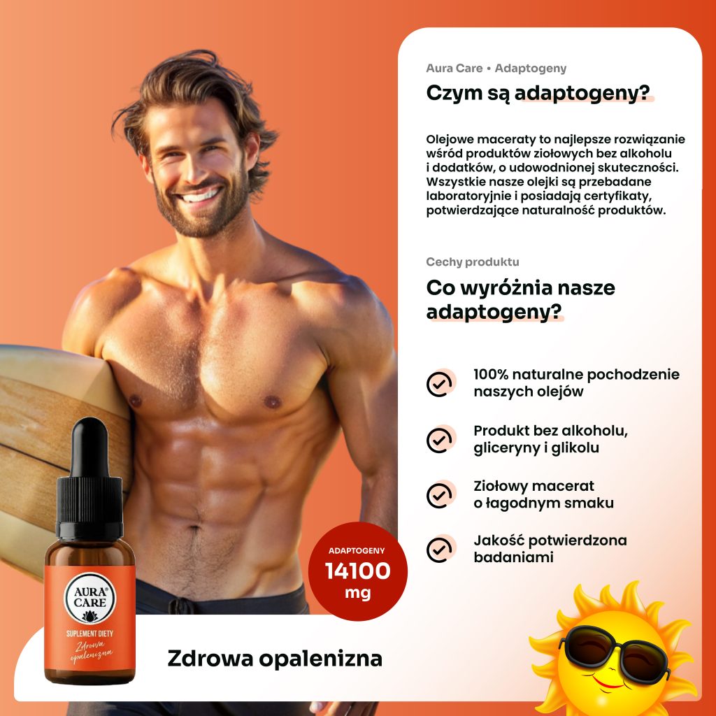 Adaptogeny na ochronę skóry przed promieniowaniem UV