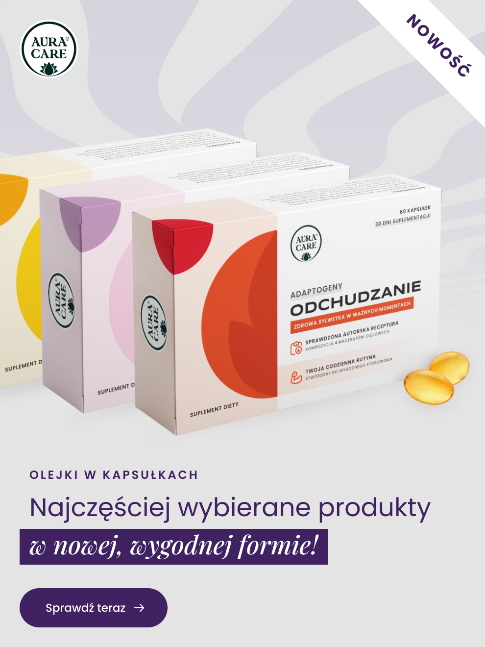 Kapsułki żelowe adaptogeny Aurua Care