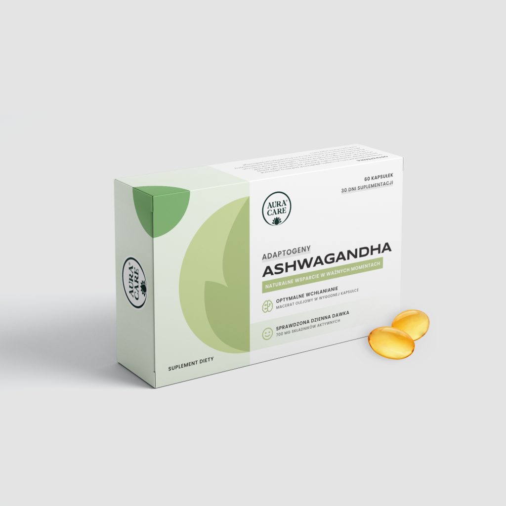 Aura Care Ashwagandha kapsułki – adaptogen na stres i napięcie