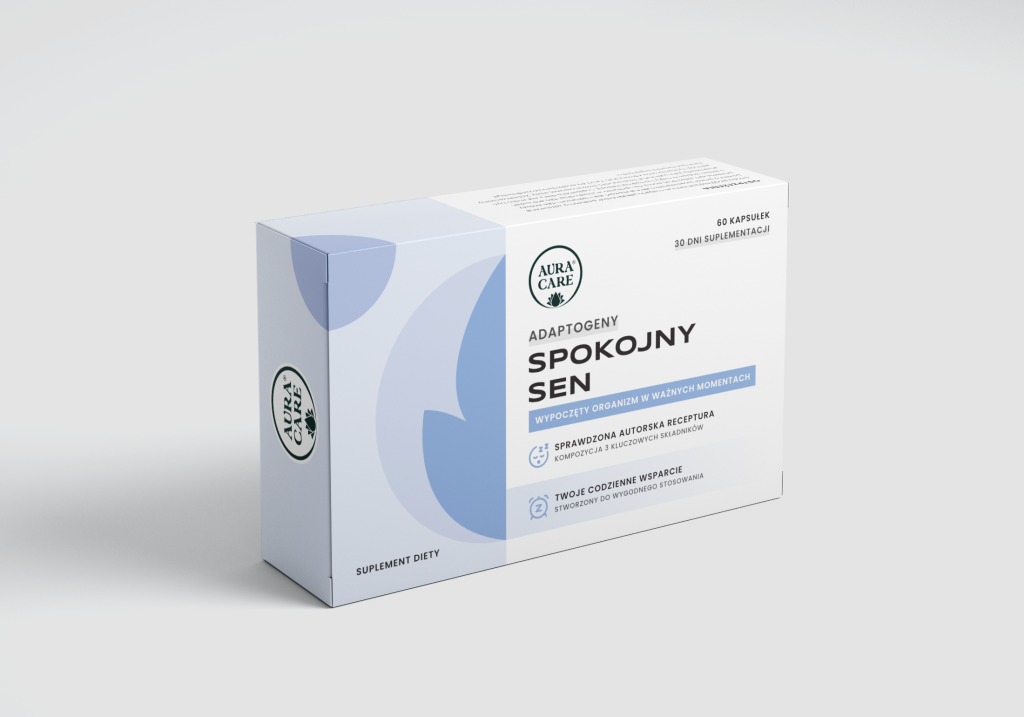 Aura Care spokojny sen kapsułki – adaptogeny na sen i zasypianie