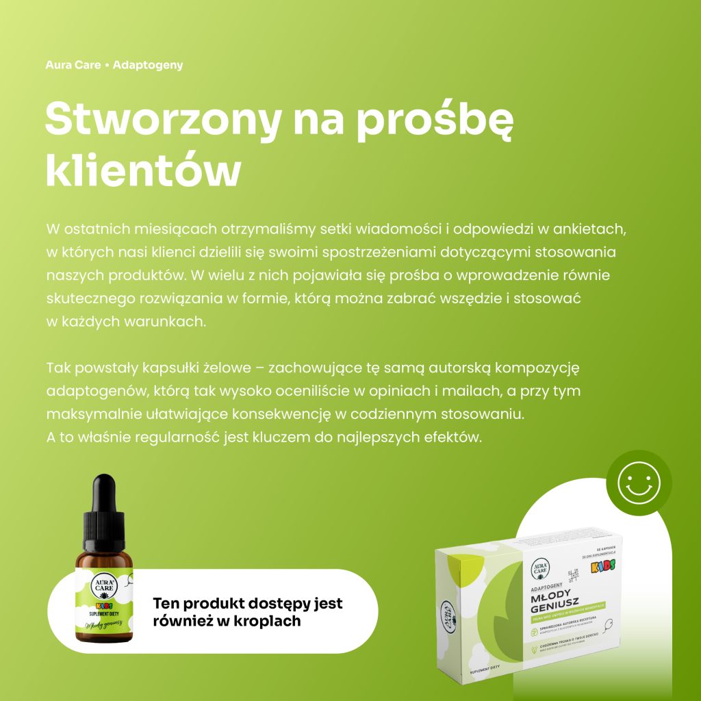 Kapsułki dla dzieci na pamięć i funkcje poznawcze