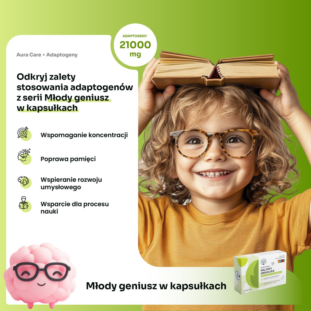 Kapsułki dla dzieci na skupienie i efektywną naukę – Aura Care