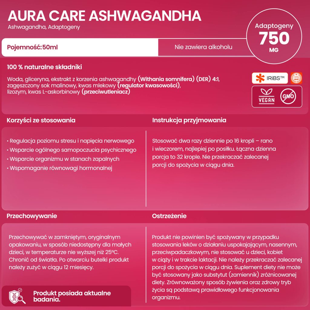 Ekstrakt z korzenia ashwagandhy (Withania somnifera)