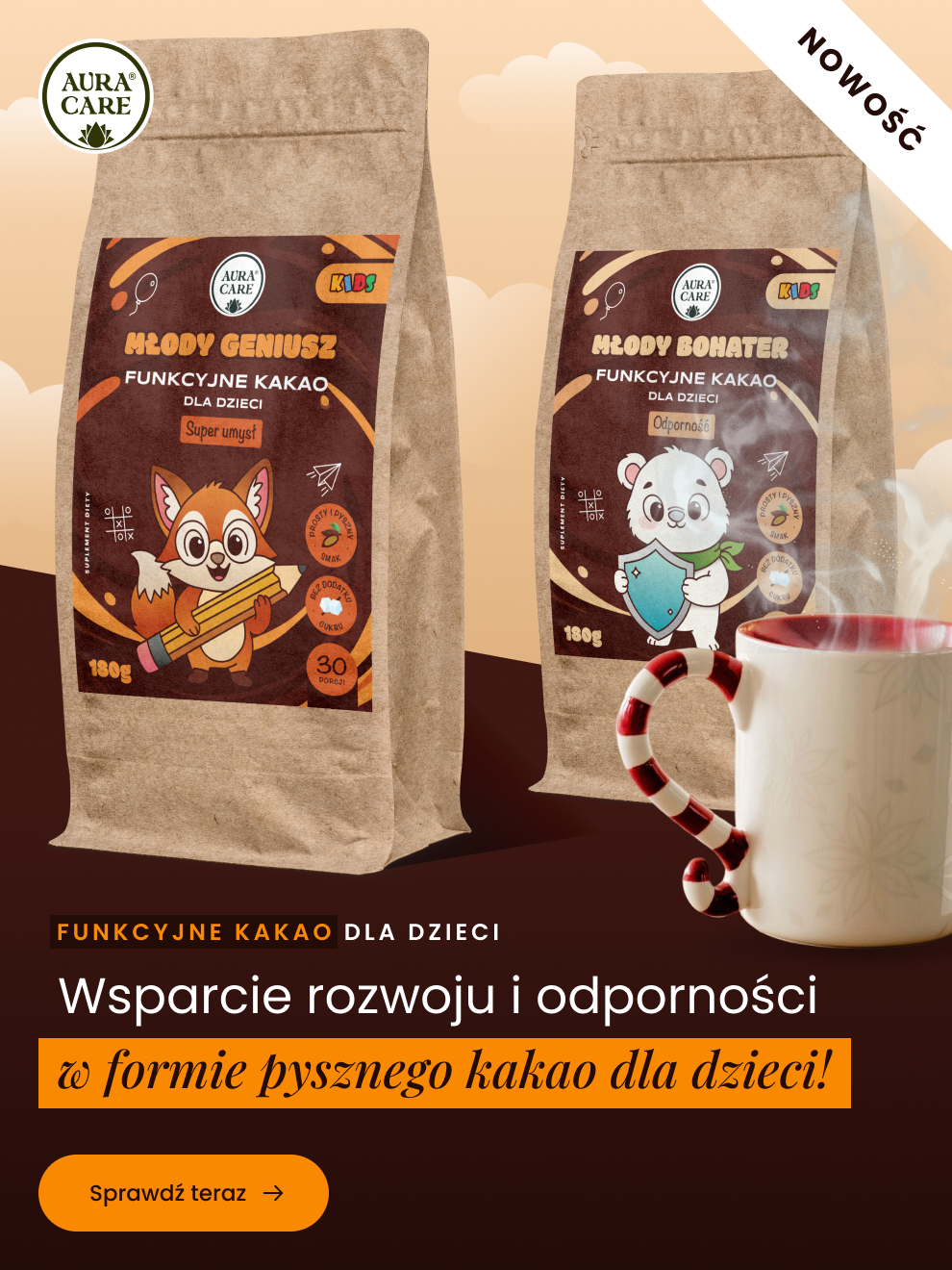 Kakao funkcjonalne dla dzieci - Aura Care
