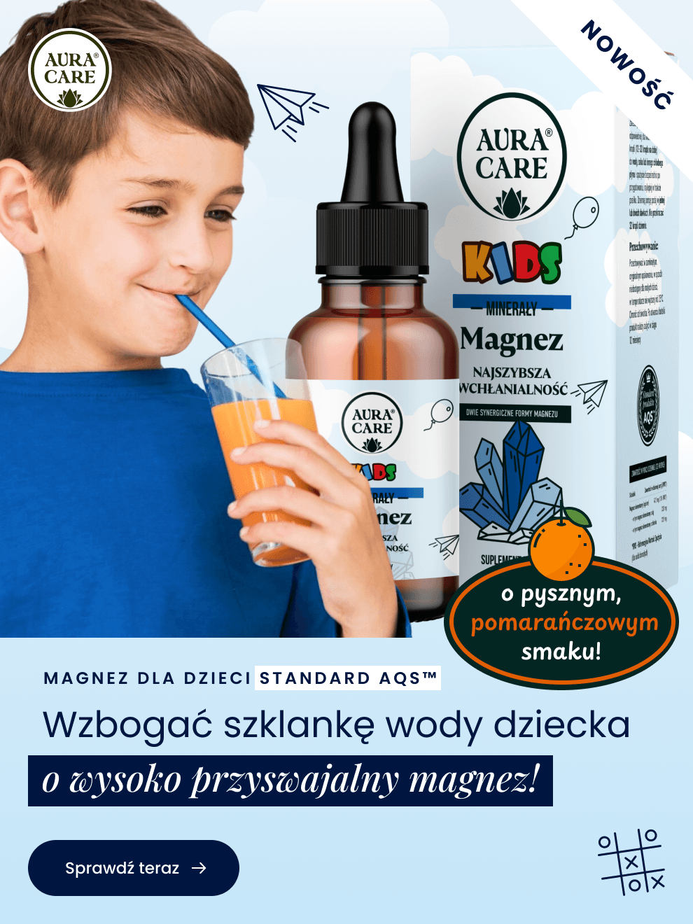 Magnez dla dzieci w Kroplach | Aura Care