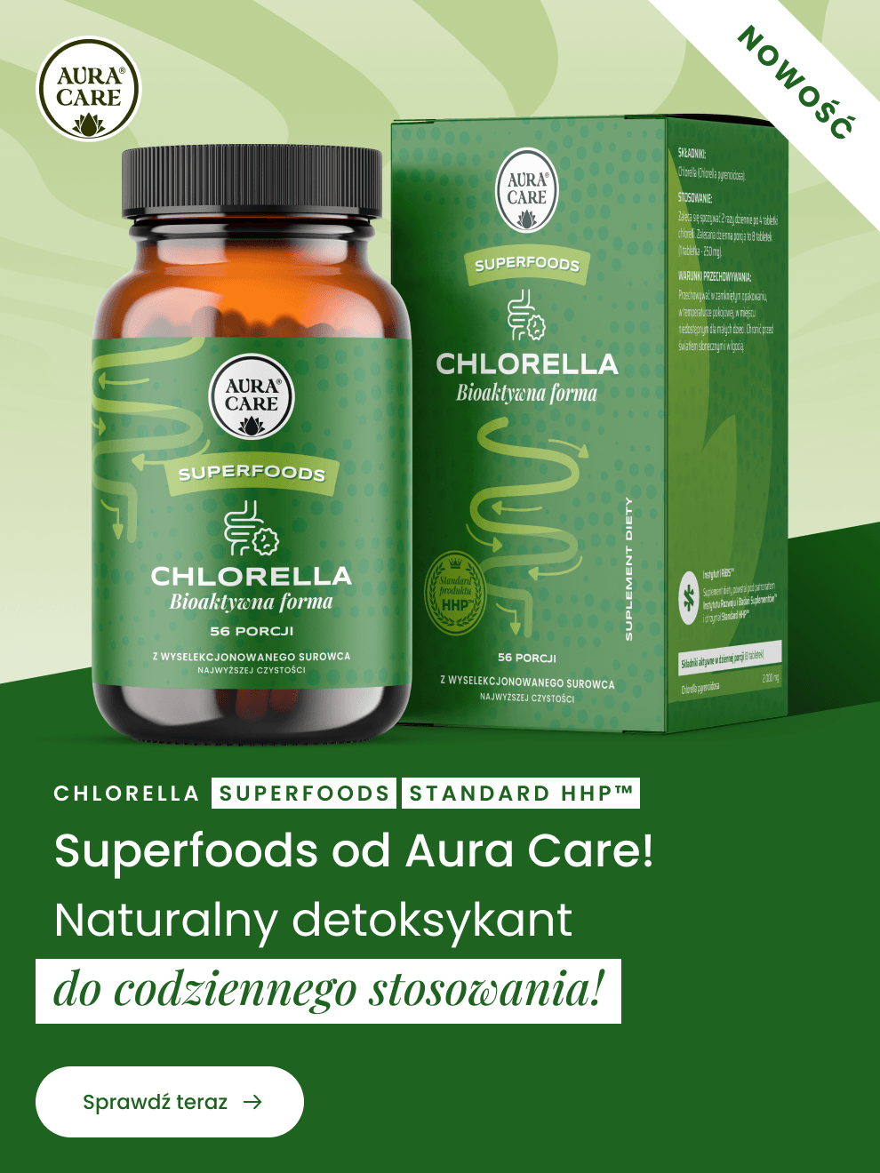 CHLORELLA w tabletkach Aura Care