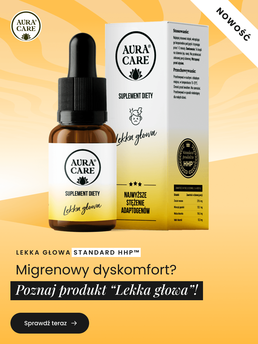 Lekka głowa - Nowość Aura Care na migreny