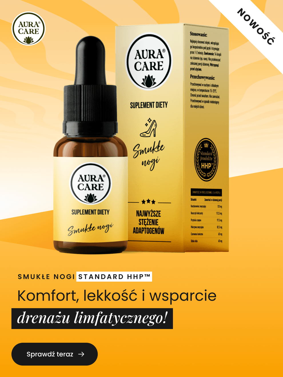 Smukłe nogi Aura Care - Nowy produkt