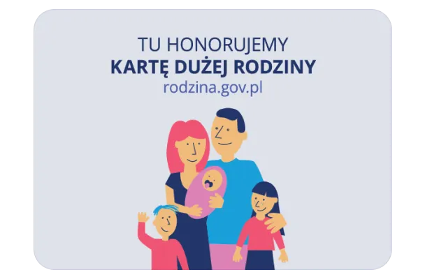 Tu honorujemy Kartę Dużej Rodziny - rodzina.gov.pl