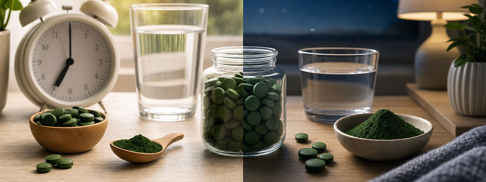 Chlorella – rano czy wieczorem? Kiedy najlepiej ją stosować?